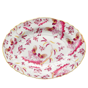 Ginori Oro Di Doccia Magenta Oval Platter - 15"